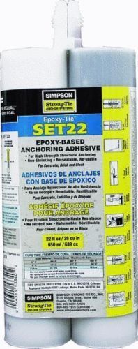 Simpson Strong-Tie SET22 SET22 Epoxy-Tie Anchoring Adhesive-22OZ EPOXY ADHESIVE