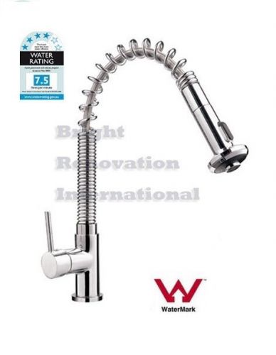 Round Cylinder Swivel Pull Out Spring Kitchen Sink Laundry Flick Mixer Tap