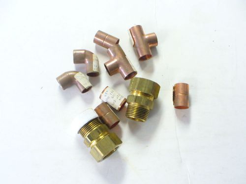 Assorted copper and brass fittings - copper flex connector for sale