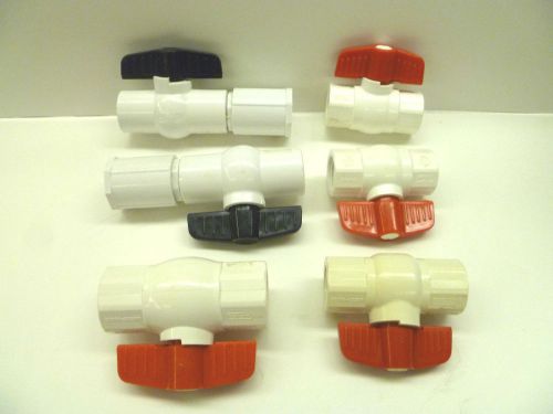 Mixed lot PVC Ball Valves 3/4&#034; to 1&#034; Schedule 80