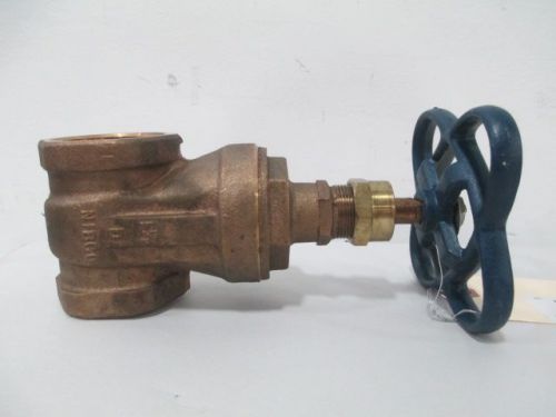 NEW NIBCO T-113 BRONZE THREADED 1-1/2IN NPT GATE VALVE 125 SWP 200 CWP D245870
