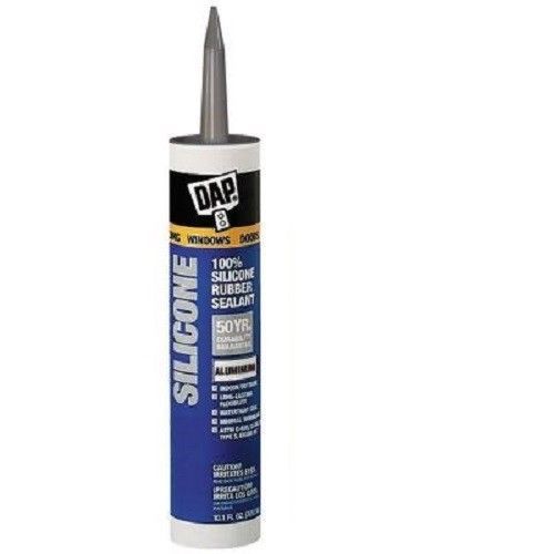 DAP 10.1 oz. Aluminum 100% Silicone Rubber Sealant, All Purpose Use #08643