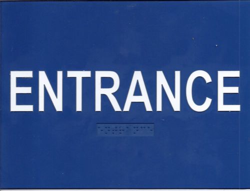 Entrance Braille Blue 8 x 6  #P135