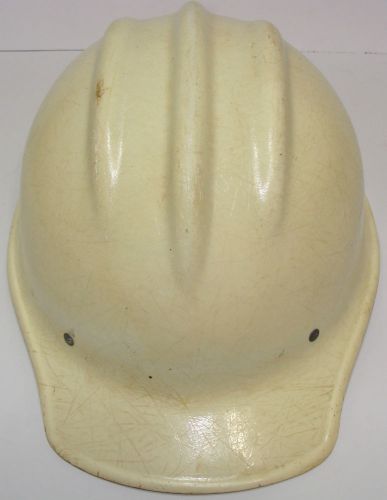 White bullard 502 fiberglass hard hat  ironworker for sale