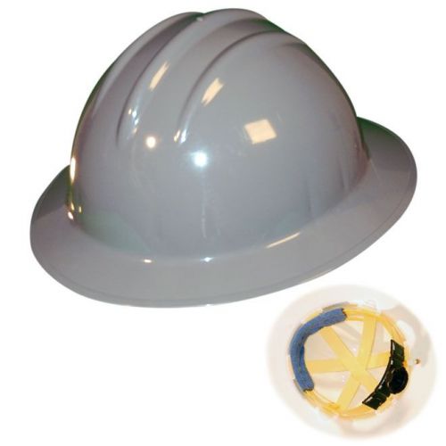 Bullard head protection full brim white hard hat hardhat six-point suspension !! for sale