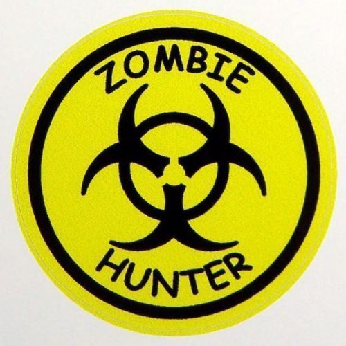 3 - Zombie Hunter Lunch Box Hard Hat Oil Field Tool Box Helmet Sticker H127