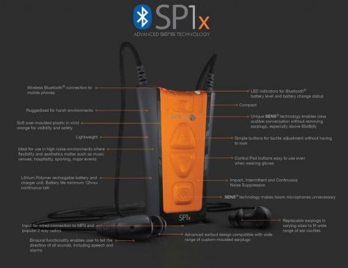 Sensear sp1x smart earplugs advanced sens technology for sale
