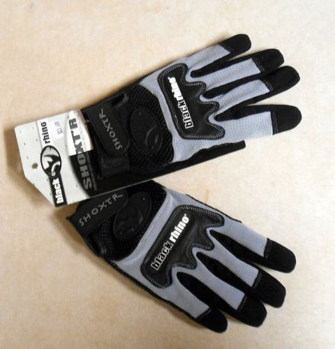 Black rhino shoxt&#039;r premium anti-viberation geltech glove m medium nwt $25 for sale