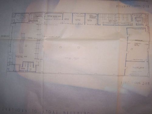WOW!! NICE SET ARCHITECT VINTAGE PLANS OF OFFICE BUILDING FROM THE 1950&#039;S