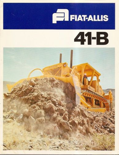 Equipment Brochure - Fiat-Allis - 41-B - Crawler Tractor - c1974 (E1729)