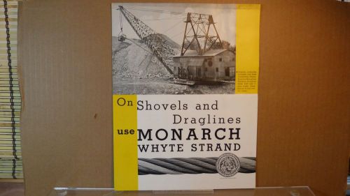 Monarch Construction Equipment Shovels &amp; Draglines Brochure 1950&#039;s