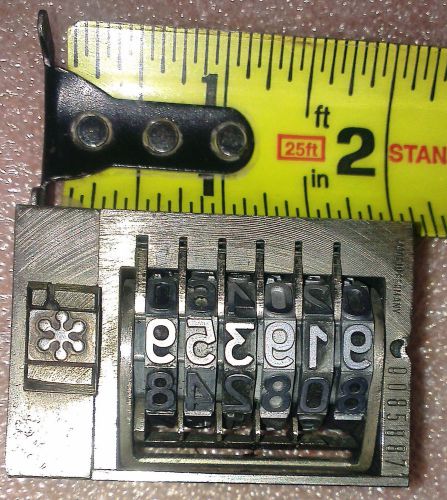 New Letterpress Numbering Machine 6 Digits Press Print Stamp Nice Germany Made