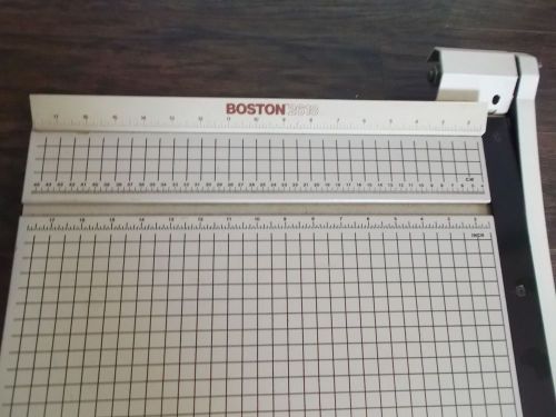 Boston 2618 Large Heavy Duty Paper Cutter 18&#034; x 18.5&#034; -- Wood Base ~ Very Nice!