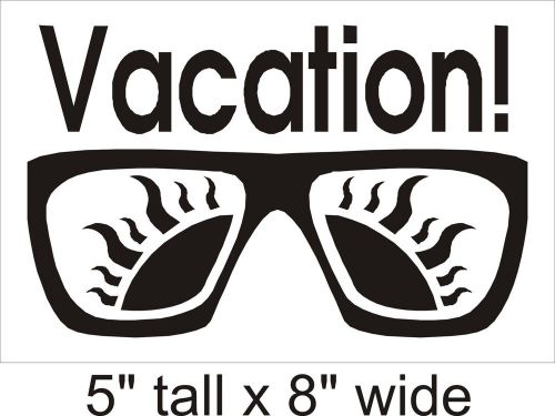 2X Vacation Sunglasses Decal Vinyl Car i Pad Laptop Window Wall Sticker-FA73