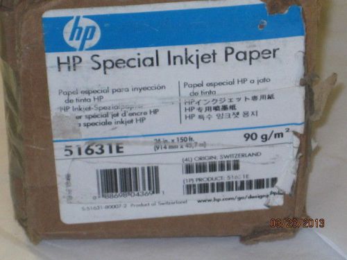 HP 51631E SPECIAL INKJET LARGE FORMAT PAPER 36&#034;x 150&#039;
