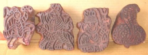 India - wooden hand printing block - 13 in 1 lot for sale