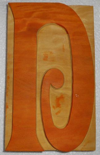 Letterpress Letter &#034;D&#034; Wood Type Printers Block Typography Collection.B909