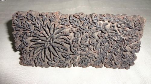 India Old Handcarved FABRIC PRINTING WOODEN BLOCK 38068