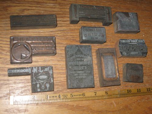 Antique Printing Blocks,Prospectus,Horseradish,Bluing,Sweetheart Bouquet 25 cent