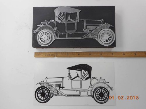Letterpress Printing Printers Block, Large, Model T Car, Automobile