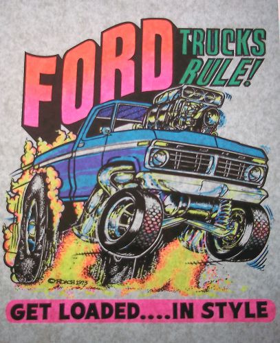 Ford Trucks Rule Vintage 70&#039;s Roach T-Shirt transfer