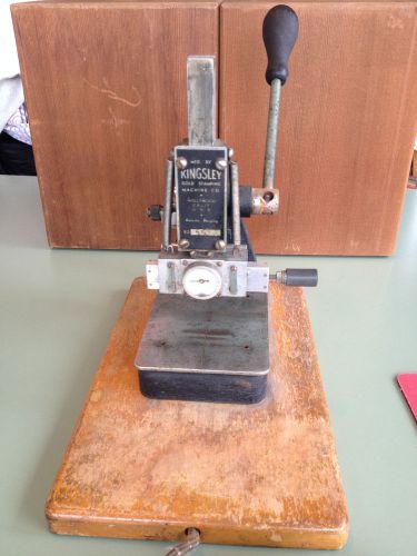 Vintage Kingsley Gold Foil Stamping Machine with accessories