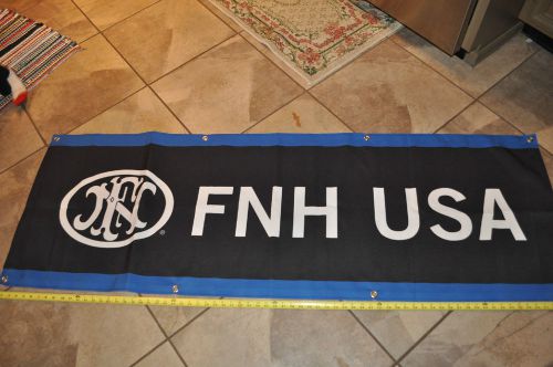 FNH 2&#039;x 6&#039; Cloth Banner Gun Show Dealer Mancave Pistol Ammo USA