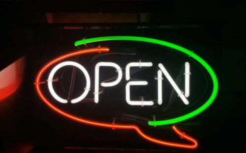 Open Neon Sign