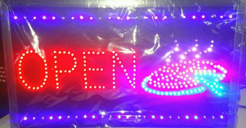 ANIMATED MOTION RUNNING LED BUSINESS PIZZA SIGN + On/Off Switch Bright Light