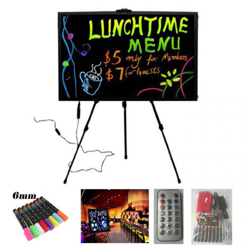 New Writing Board Flashing Sign Menu Shop Fluorescent Remote Milk Coffee 28&#034;x20&#034;