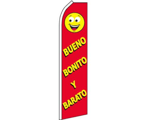 BUENO 11.5ft x 2.5ft Super Flag Sign Advertising  FLAG ONLY