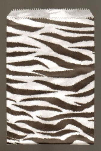 Paper Gift Bag Zebra Print 5&#039;&#039; x 7&#034; Pack of 50 Party Favors Jewelry Merchandise