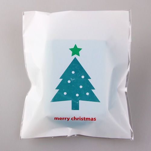 50pcs Self Adhesive Opp Plastic Bag Christmas Party Gift Cookies Bags Startree