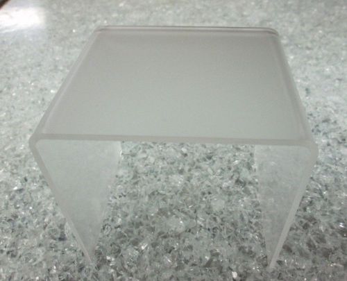 Qty 100 Frosted Acrylic Risers P95  1/8&#034; by 3&#034; x 3&#034; x 3&#034;