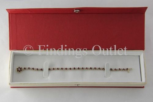 Fancy Linen Bracelet Or Watch Boxes With Flocked Foam Insert - 1 Dozen