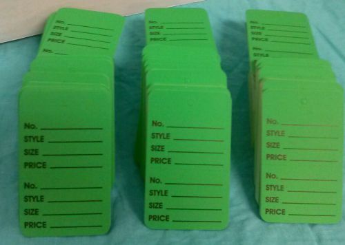 125 Large Green Unstrung Coupon Garment Merchandise Price Tags