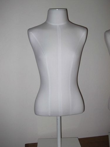 2 Retail Display Mannequins Half Body Adjustable Stand 33&#034; Bust G
