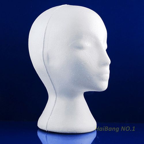 Foam female mannequin display head stand model dummy wig glasses hat qy for sale