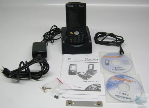 Follett falcon 4220 mobile computer barcode scanner handheld pda for sale