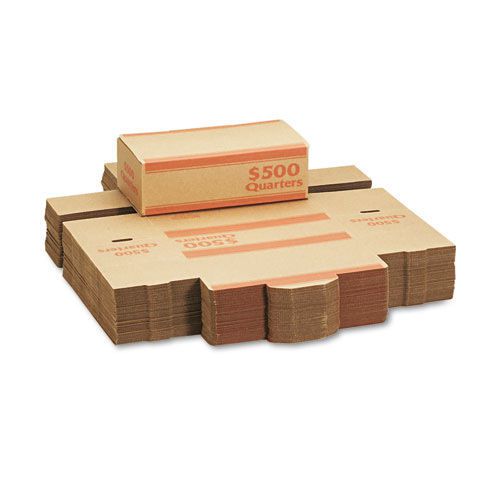 Coin Transport Boxes, Holds 2,000 Quarters/Box, Orange, 50 Boxes/Ctn
