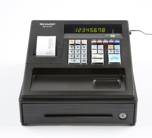 Sharp Electronic Cash Register Machine W/ LED Display Locking Drawer Electronic