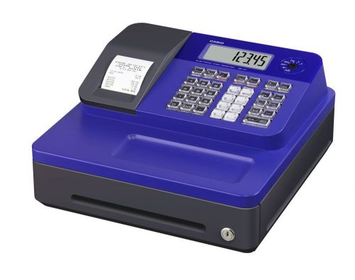 Casio se-g1sc-bu electronic cash register with blue cabinet for sale