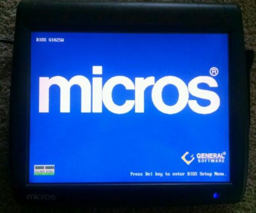 Micros Workstation 5, WS5 ,POS Touch Terminal w/ Power Cord. 400814-020