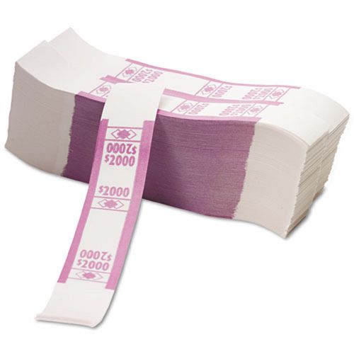 1000 SELF SEALING PURPLE $2000 CURRENCY STRAPS  BANDS $2000 PURPLE