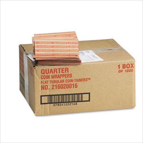MMF Industries Coin Wrappers Quarters-Orange 1000ct