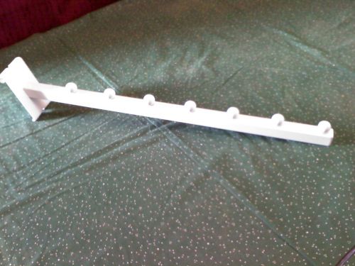 Box of 24  - 18&#034; waterfall clothing rack arms, white, retail store use