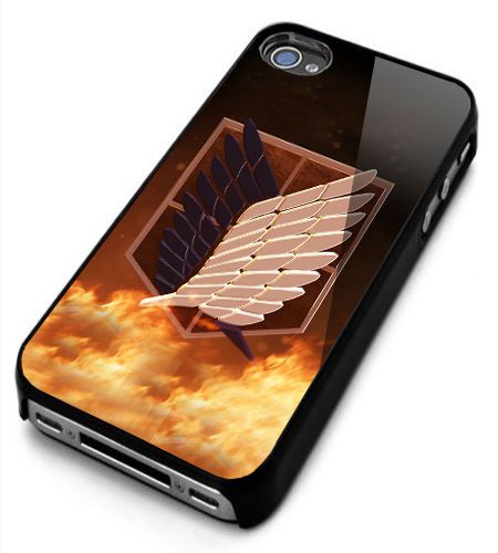 Attack On Titan Anime Fire Logo iPhone 5c 5s 5 4 4s 6 6plus case