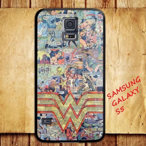 iPhone and Samsung Case - Vintage Wonderwoman Superhero Comic Cartoon - Cover