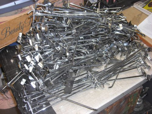 Lot of 100 12&#034; metal retail peg hooks for sale