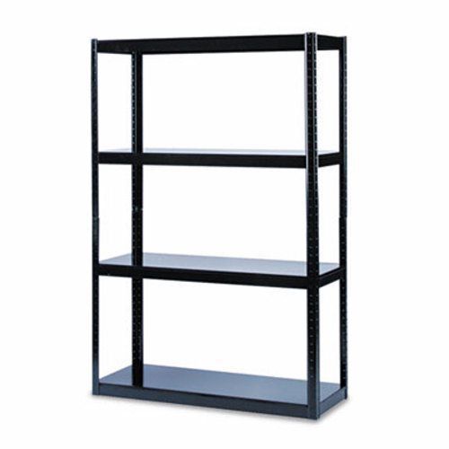 Safco Boltless Steel Shelving, 5 Shelves, 48w x 18d x 72h, Black (SAF5246BL)